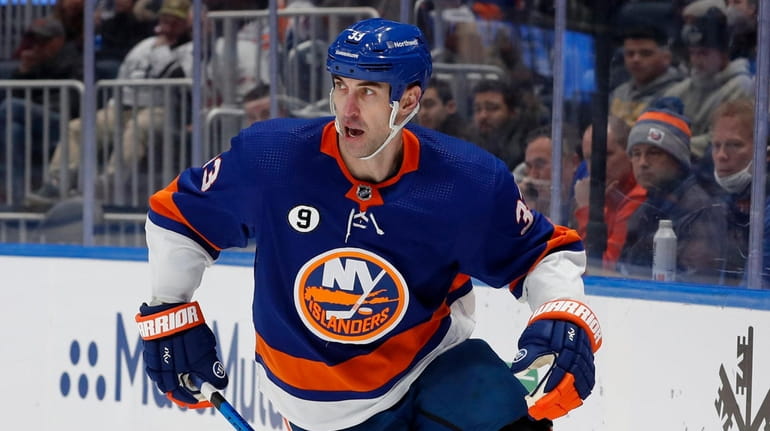 Zdeno Chara of the Islanders skates against the Kings at UBS...