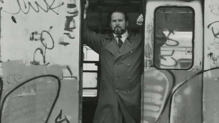 Jim Dwyer in an old subway car in the Bronx. 