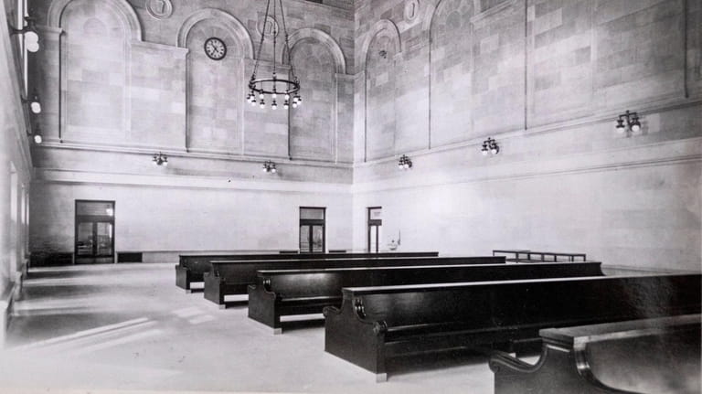 A seating room in the old Pennsylvania Station, circa 1910.
