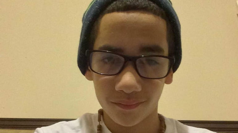 Jaden Ramos, the 13-year-old son of fallen NYPD police officer...