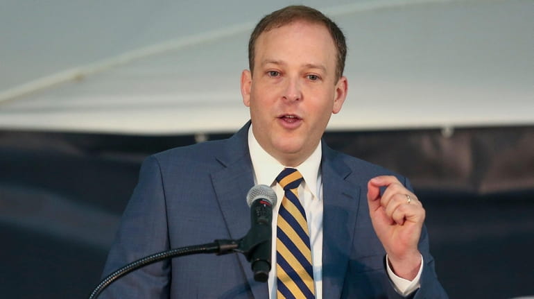 Rep. Lee Zeldin speaks at a ceremony launching the project...