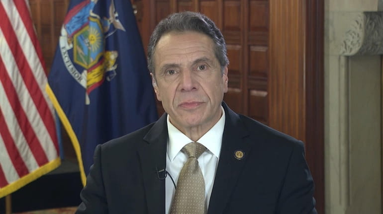 Gov. Andrew M. Cuomo during an interview for "Axios on HBO."