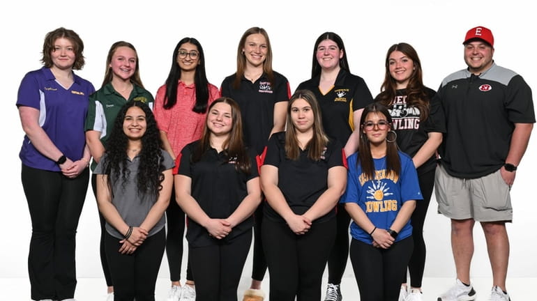 Newsday's All-Long Island girls bowling team 2024. Top row, from...