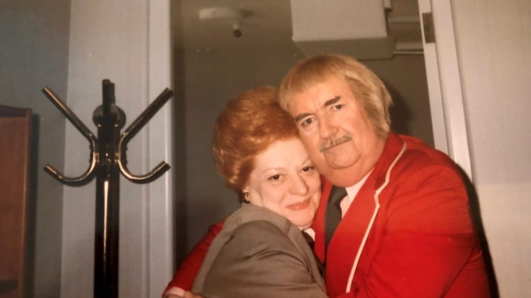 Bob Keeshan, in his Captain Kangaroo suit, with his wife,...