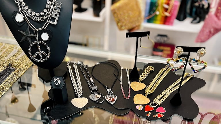 A sampling of the variety of heart-themed jewelry available at...