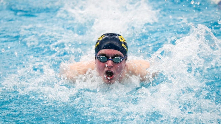 Chaminade's Ryan Nunez competes in the Boys 100 Yard Butterfly...