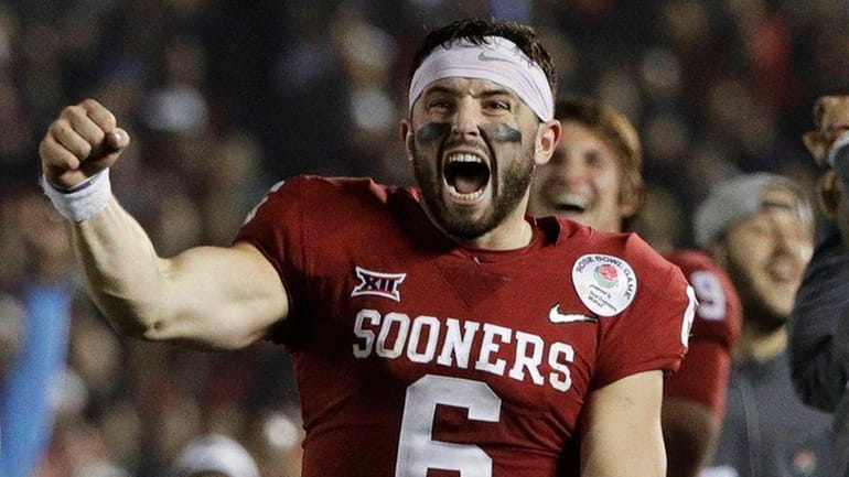 Oklahoma quarterback Baker Mayfield during the second half of the...