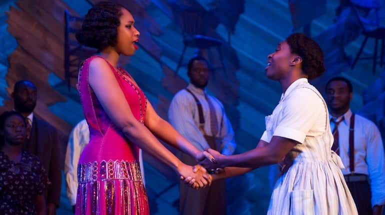 Jennifer Hudson, left, and Cynthia Erivo in "The Color Purple,"...