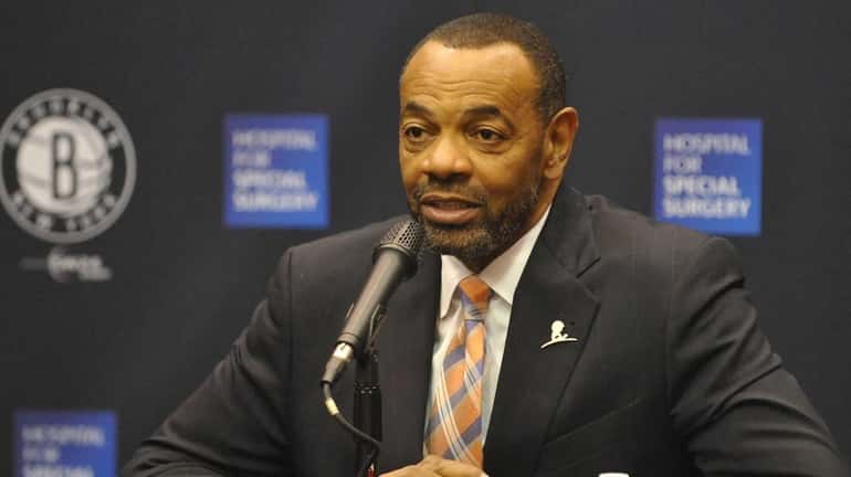 Brooklyn Nets Head Coach Lionel Hollins fields questions during Media...