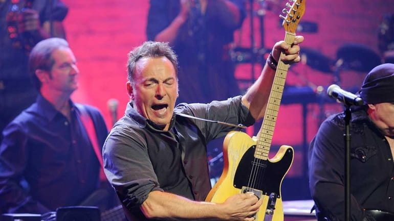Bruce Springsteen and the E Street Band perform at the...