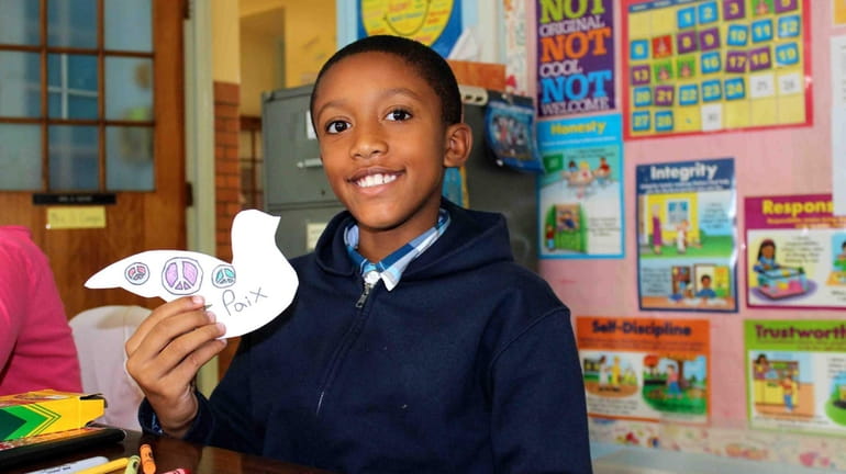 Mekhi Ludy, a fifth-grader at Alden Terrace Elementary School, created...