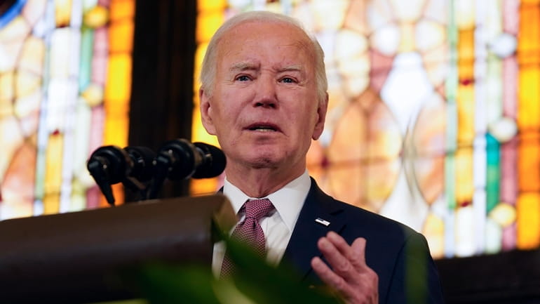 President Joe Biden delivers remarks at Mother Emanuel AME Church...