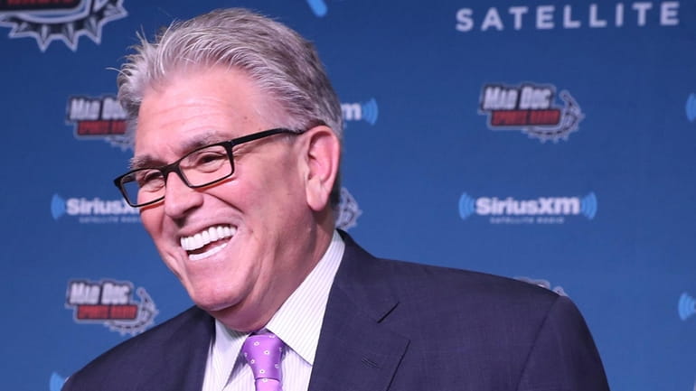 Mike Francesa visits the simulcast from the SiriusXM set at...