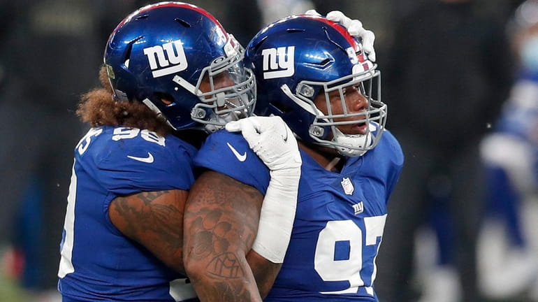 Dexter Lawrence and Leonard Williams of the New York Giants...