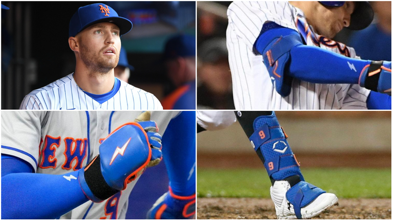 A look at the protective gear worn by the Mets'...
