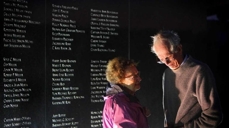 Family members of TWA Flight 880 crash victims at the...