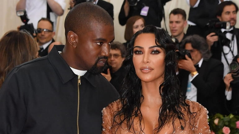 Kanye West and Kim Kardashian arrive for the 2019 Met...