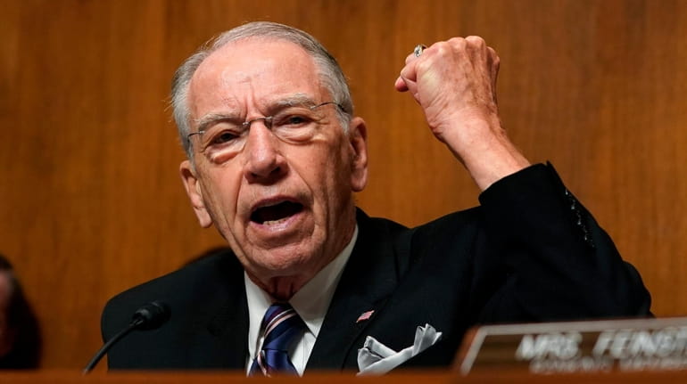Senate Judiciary Committee Chairman Chuck Grassley is seen at Thursday's...