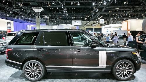 Stretching the Range Rover's wheelbase adds an additional 7.3 inches...