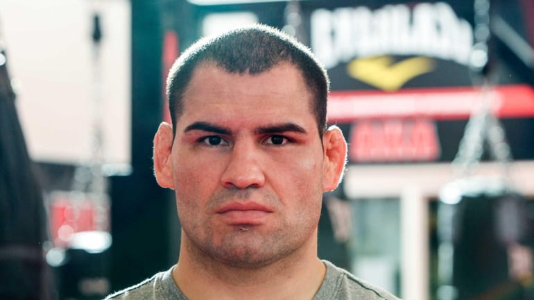 UFC heavyweight champion Cain Velasquez poses for a portrait during...