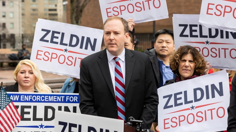 Rep. Lee Zeldin of Shirley, who has secured endorsements from...