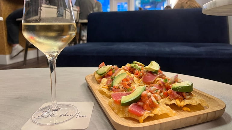 Sancerre and tuna tostadas at The Wine Line, a new...