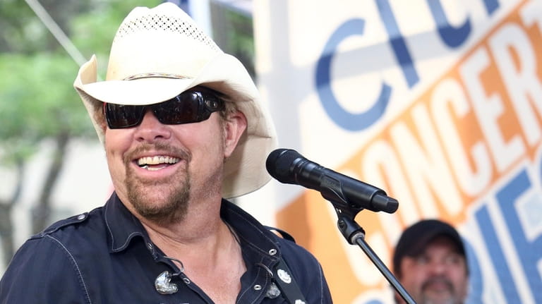 Country music recording artist Toby Keith performs on NBC's Today...