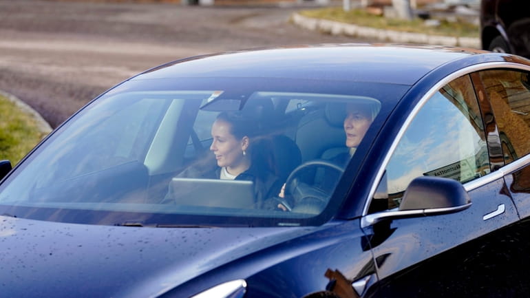 Norwegian Princess Ingrid Alexandra and Crown Princess Mette-Marit leave the...