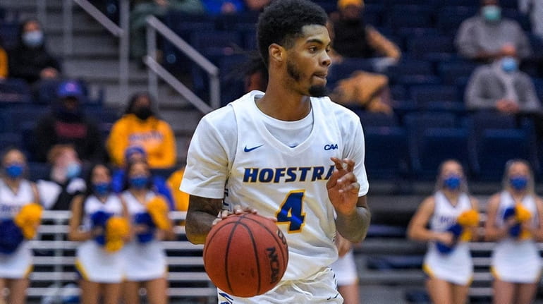 Hofstra Pride guard Aaron Estrada during a game against the...