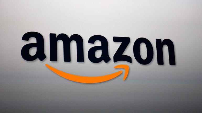 The Amazon logo in an undated photo.