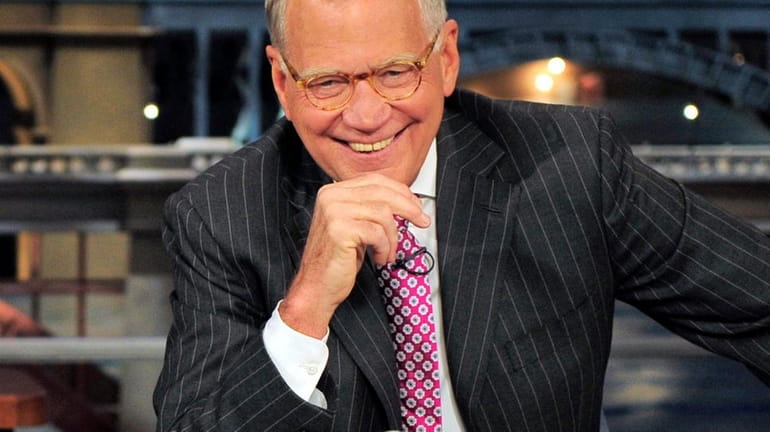 Host David Letterman during a taping of his show “Late...