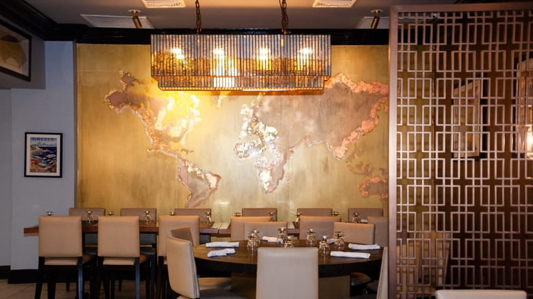 The dining room at Atlas New World Restaurant at the Roslyn...