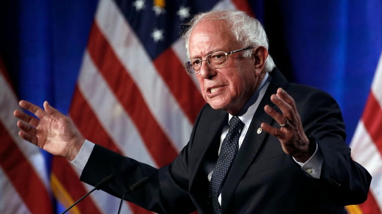 Democratic presidential candidate Sen. Bernie Sanders, I-Vt., speaks about his "Medicare...