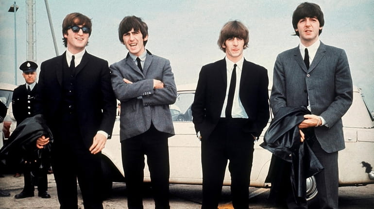 John, George, Ringo and Paul at what was then Speke Airport...