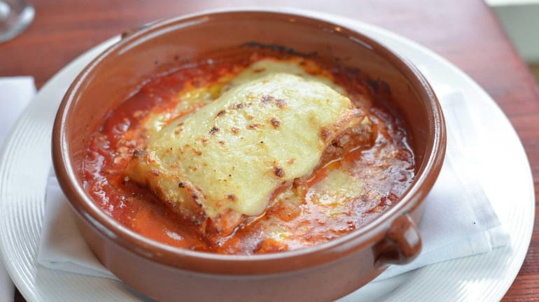 The lasagna with Bolognese sauce at The Trattoria in St. James.
