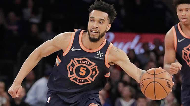 Knicks guard Courtney Lee on Saturday, April 7, 2018 at...