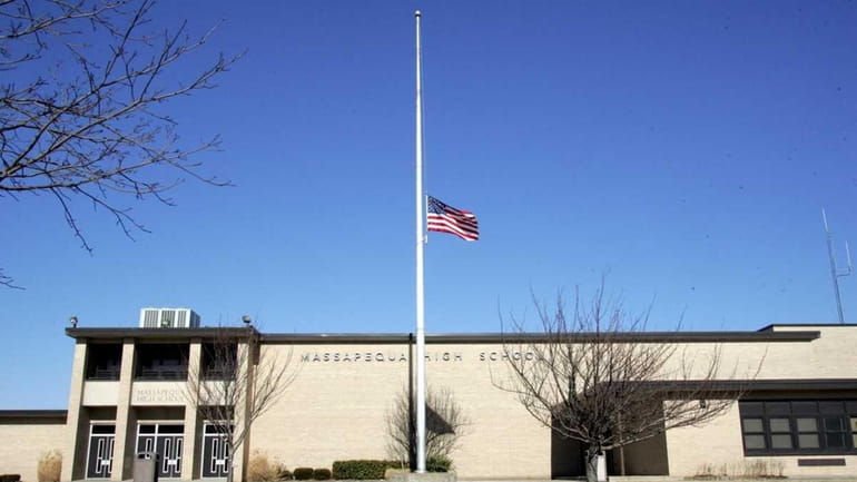 The flag flies at half mast in honor of the...