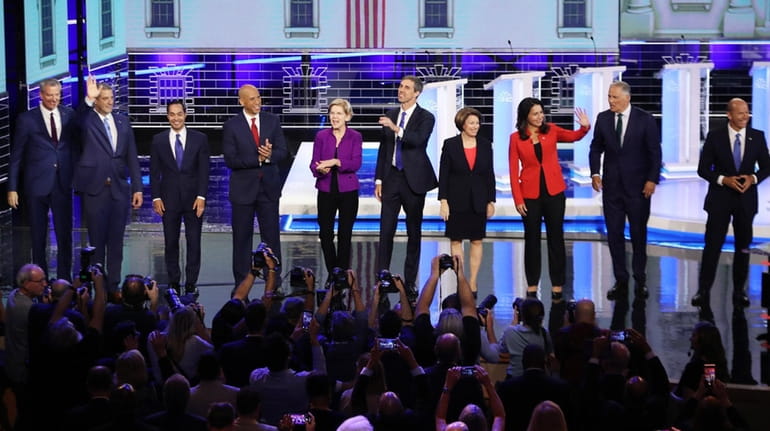 The 10 candidates on the first night of the Democratic...