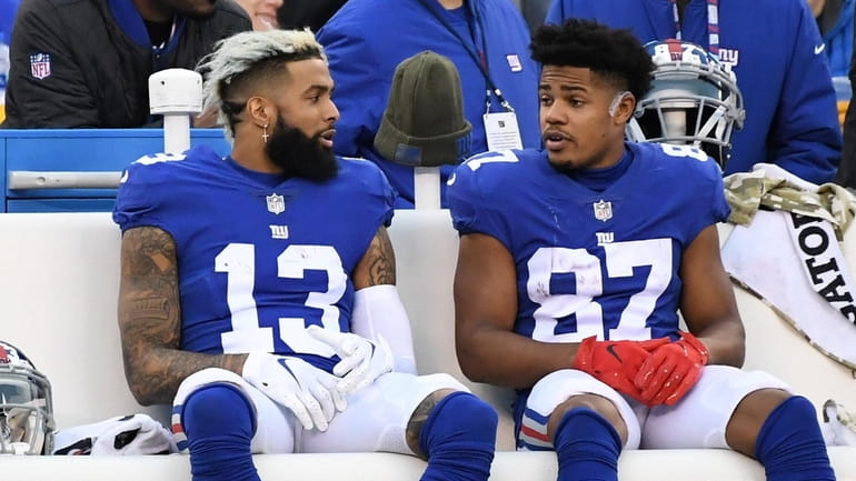 Odell Beckham Jr. and Sterling Shepard, shown in 2018 as...