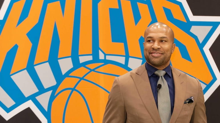 Derek Fisher is introduced as the Knicks' new head coach...