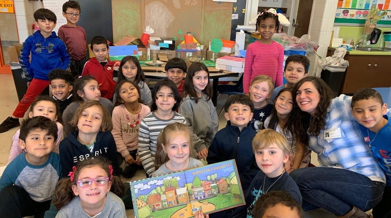 First-graders in Antoinette Hatzopoulos' class at Glen Cove's Gribbin Elementary...