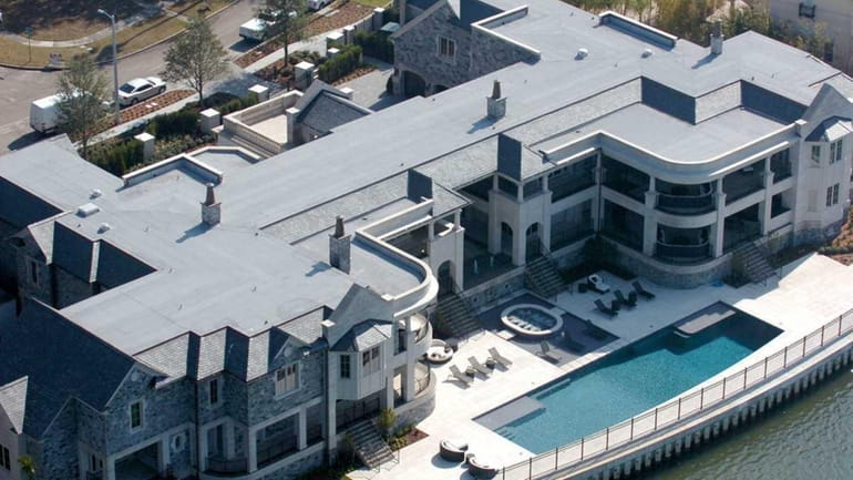 Aerial shot of Derek Jeter's home, worth $7.7 million, on...