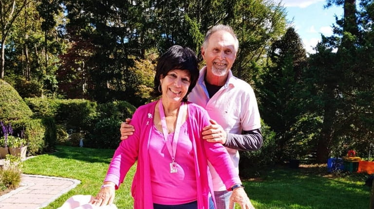 Breast cancer survivor Joani Madarash, 71, and her husband John...