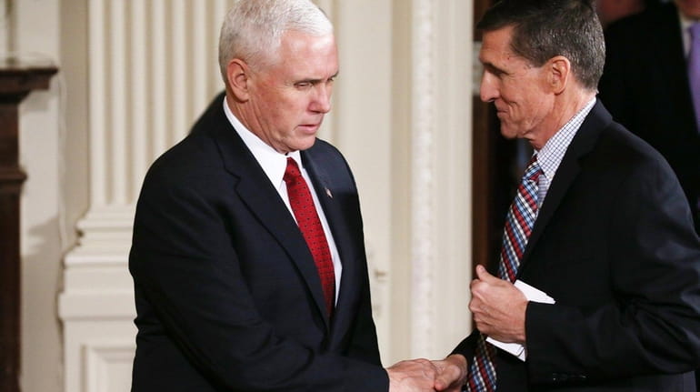 Vice President Mike Pence with ex-National Security adviser Michael Flynn...