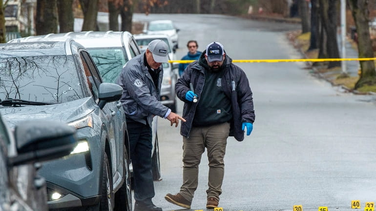 Worcester Police investigate a shooting on Tuesday, March 5, 2024...