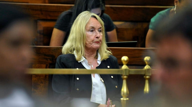 June Steenkamp, mother of Reeva Steenkamp, inside the High Court...