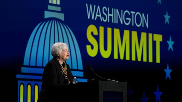 Treasury Secretary Janet Yellen speaks to the American Bankers Association...