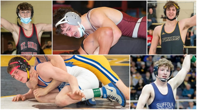 Clockwise, from top left: Brayden Fahrbach of Mt. Sinai, Jack...