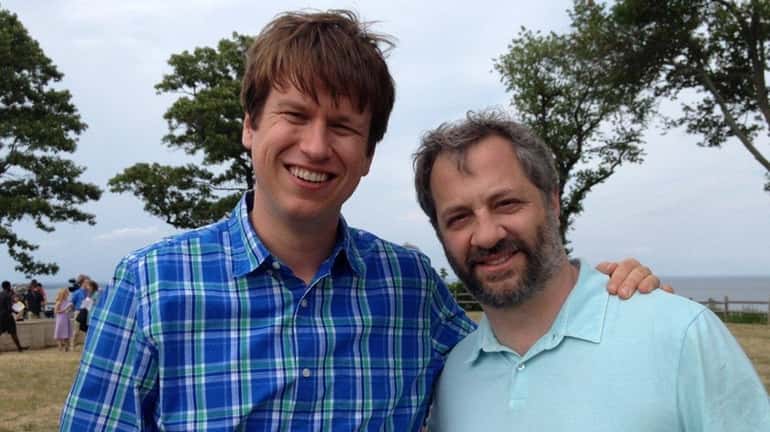 Actor-comic Pete Holmes, left, and director Judd Apatow are working...