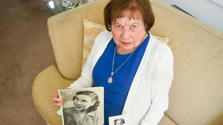 Holocaust survivor Edith Gross, at her Oakdale home on April...